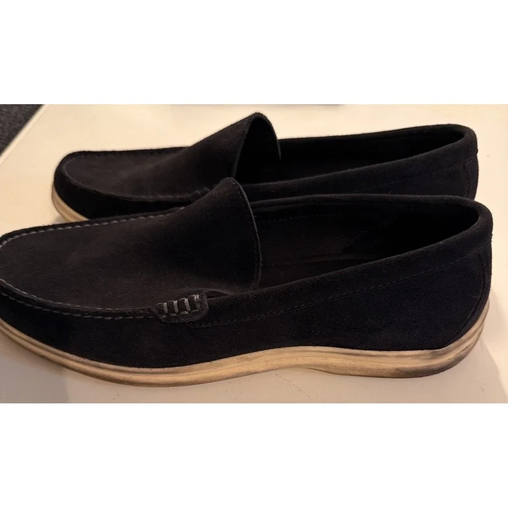 Johnston And Murphy‎ 245719 Marlow Venetian Navy Suede Slip On Loafers Sz-9.5